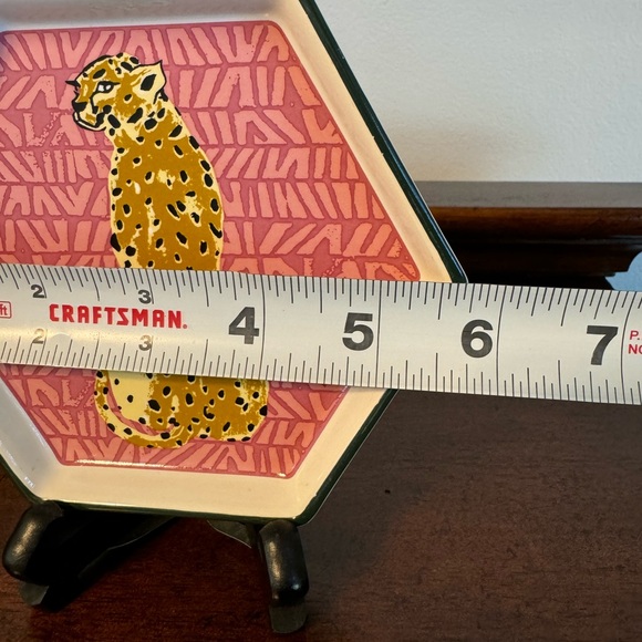 OPAL-HOUSE OCTAGON CHEETA PRINT TRAY - Picture 3 of 7